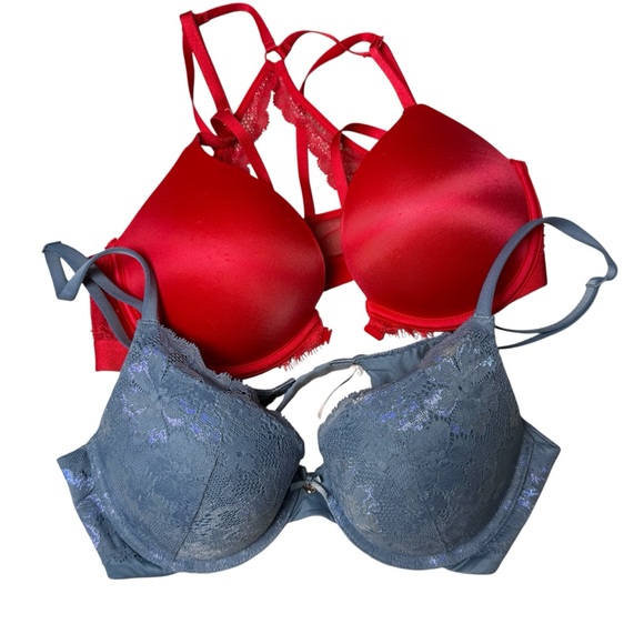 Victoria's Secret bra Very sexy push up bra red blue 34C - Picture 1 of 16